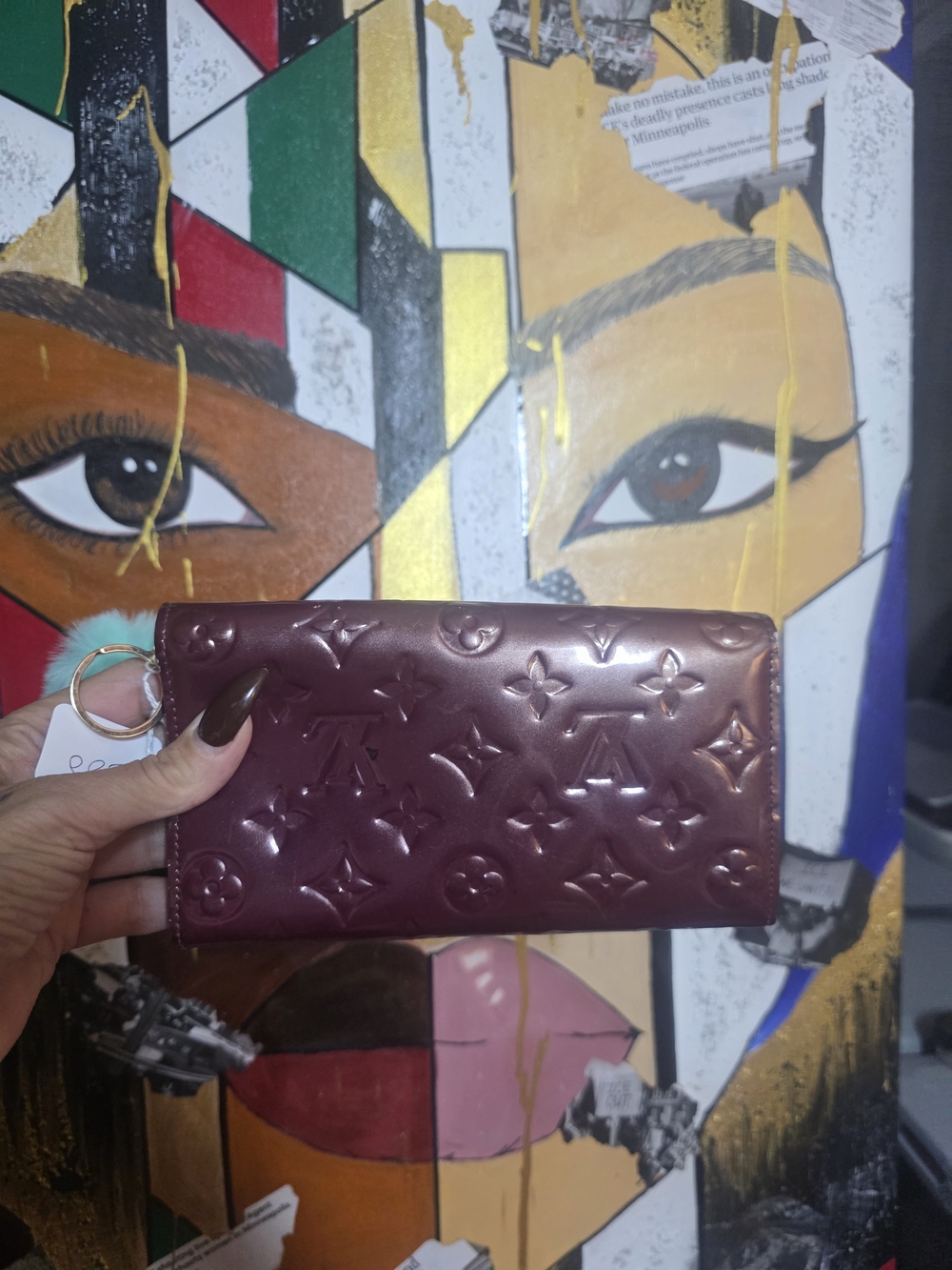 Louis Vuitton Vernis  Embossed Wallet - PLUM